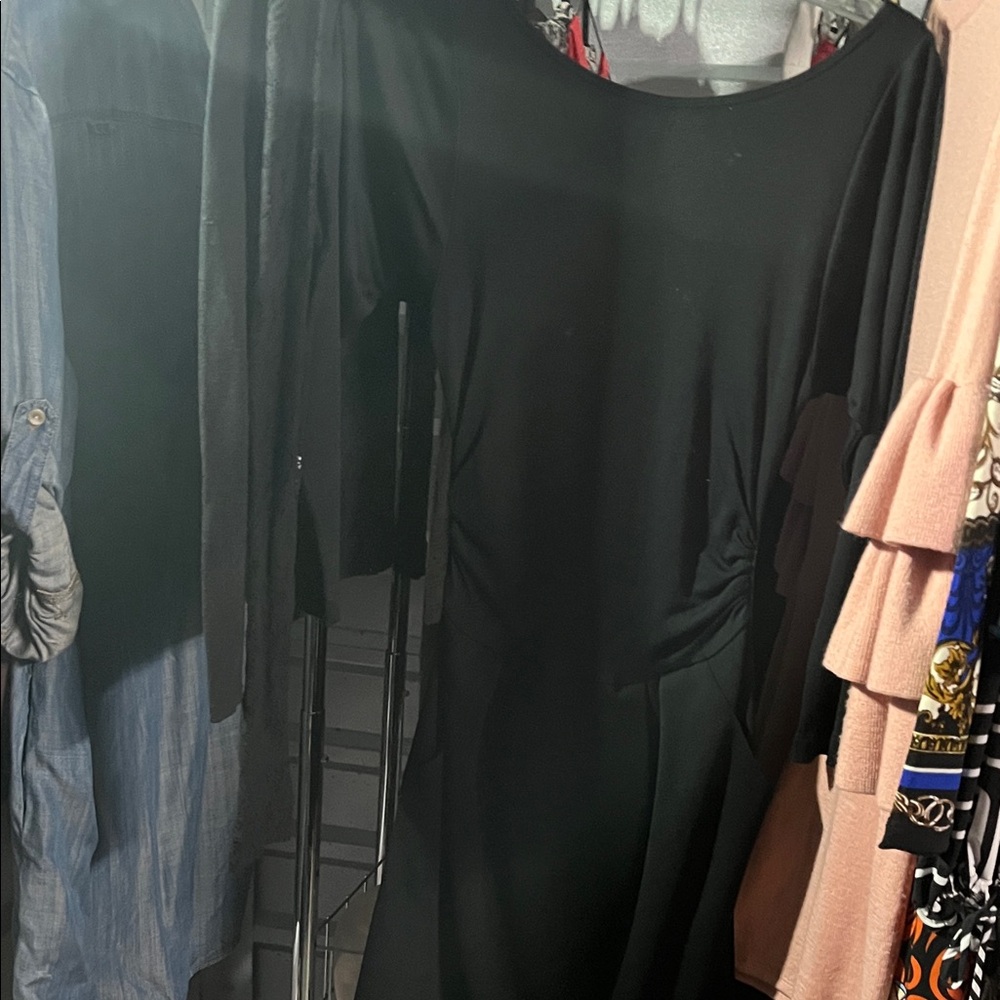 Theory Black Long Sleeve Dress
